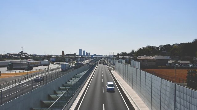 開通　国道298号いちかわ道の駅近く歩道橋から