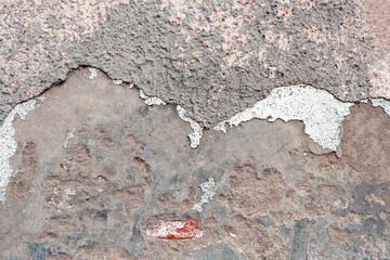 Half plastered weathered wall with copyspace