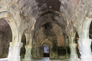 Obraz premium Alaverdi, Armenia - Jun 12 2018: Sanahin Monastery in Sanahin village, Alaverdi, Lori, Armenia. It is part of the World Heritage Site - Monasteries of Haghpat and Sanahin.
