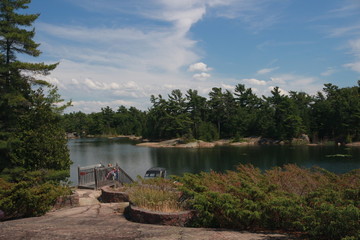 Fototapeta na wymiar Rocky island on Georgian Bay in Ontario