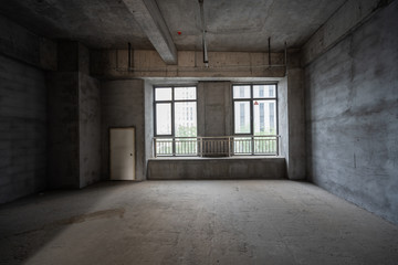 construction site building with cement material structure