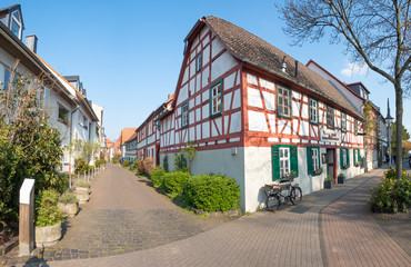 Fototapeta na wymiar Hanau, Kesselstadt, half timbered houses