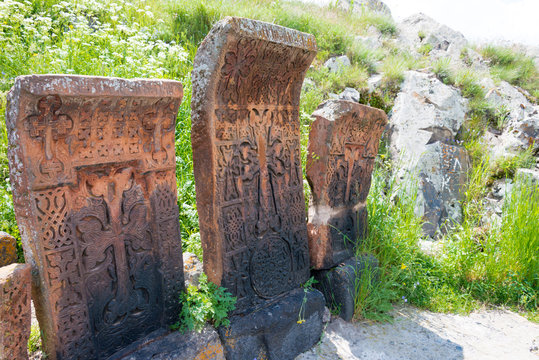 Sevan, Armenia - Jun 07 2018- Sevanavank Monastery. a famous Historic site in Sevan, Gegharkunik, Armenia.
