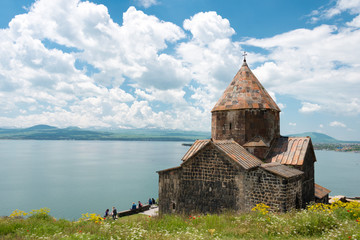 Sevan, Armenia - Jun 07 2018- Sevanavank Monastery. a famous Historic site in Sevan, Gegharkunik, Armenia.
