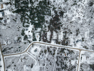 Aerial photography forest