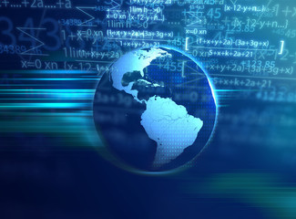 3d rendering of earth futuristic technology abstract background illustration