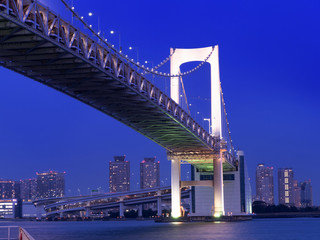 夕暮れのレインボーブリッジ