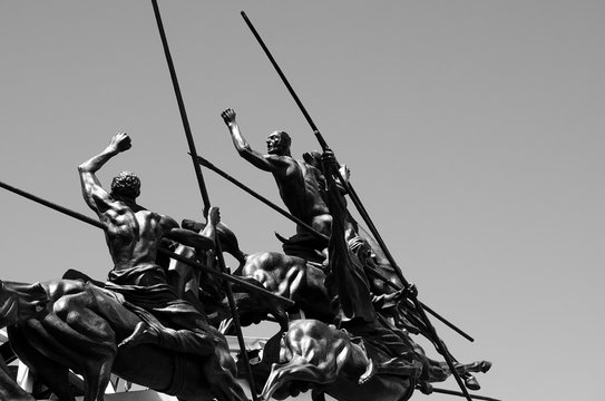 Monumento a los lanceros en el pantano de vargas en Colombia