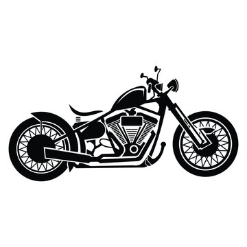 vector illustration of a vintage motorcycle
