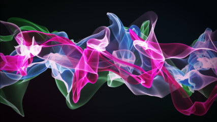 Obraz premium Green Futuristic Digital Waves