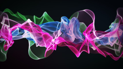 Obraz premium Green Futuristic Digital Waves