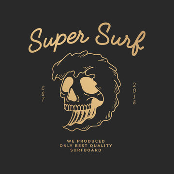 Super surf vintage illustration