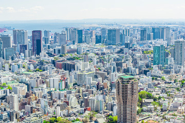 Fototapeta na wymiar 春の東京風景 Tokyo city skyline , Japan