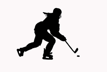 Female Hockey Player Silhouette © arlenehauck