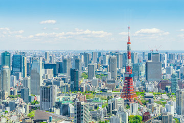 春の東京風景 Tokyo city skyline , Japan