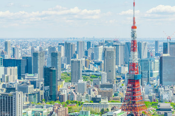 春の東京風景 Tokyo city skyline , Japan