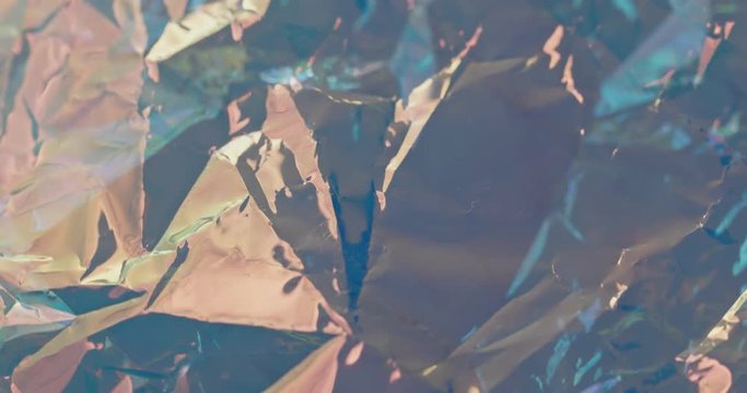 Colorful wrinkled foil