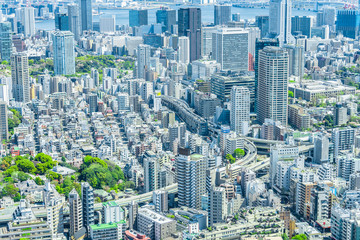 Obraz premium 春の東京風景 Tokyo city skyline , Japan