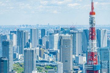 春の東京風景 Tokyo city skyline , Japan