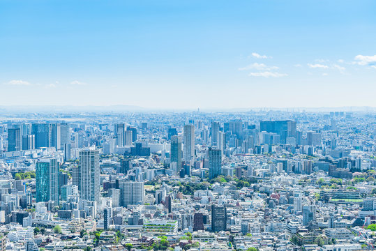春の東京風景 Tokyo city skyline , Japan
