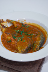 Thai Choo Chee with Mackerel in dried red curry