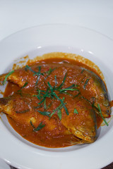 Thai Choo Chee with Mackerel in dried red curry