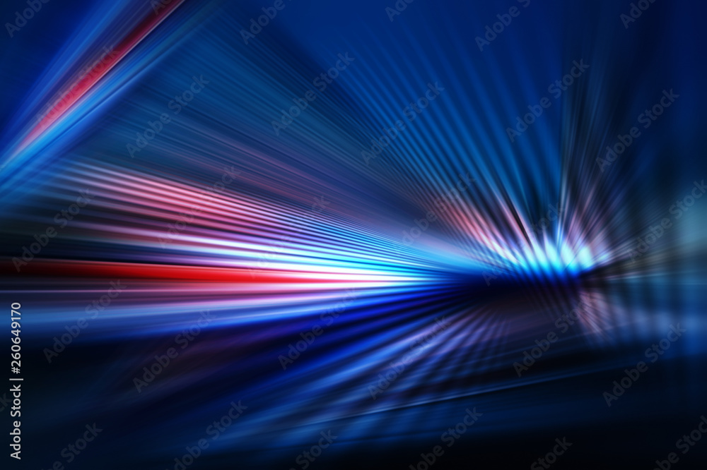 Fototapete abstract dark background of light with stripes of colourful rays moving from the center