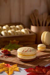 Saffron macarons