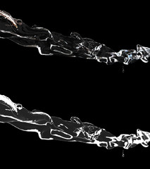 3D illustration of a water flow