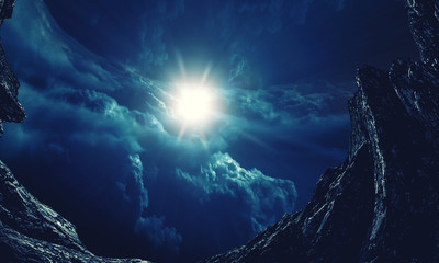 Fototapeta premium Abstract planets and space background