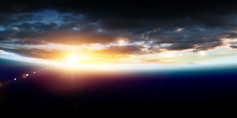 Abstract planets and space background