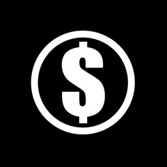 white dollar icon