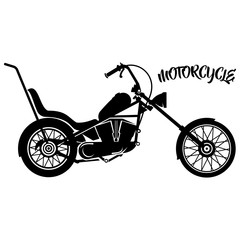 vector illustration of a vintage motorcycle