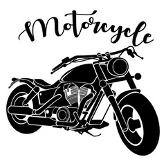 vector illustration of a vintage motorcycle