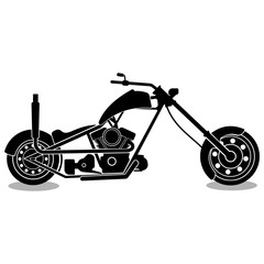 vector illustration of a vintage motorcycle