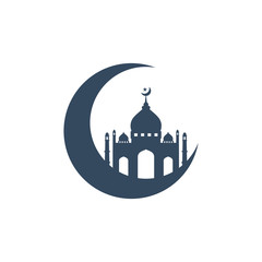 Mosque Moslem icon vector Illustration design template