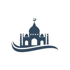 Mosque Moslem icon vector Illustration design template