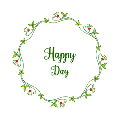 Vector illustration various floral frame with drawing decoration happy day