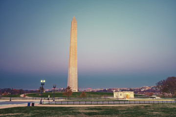 Washington Monument in Washington DC at night