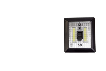 Fototapeta premium LED Light switch or Magnetic LED switch isolated on white background