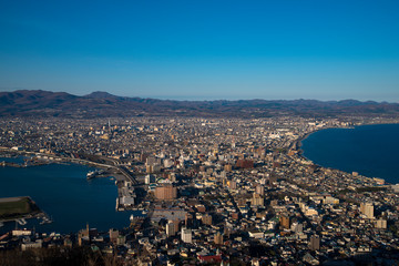 Obraz premium 函館山より函館市の街並み