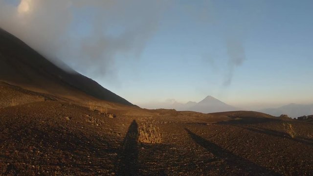 Sunrise at Pacaya volcano in Guatemala