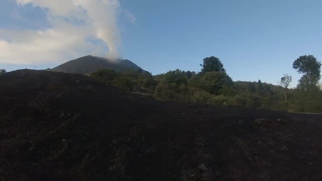 Sunrise at Pacaya volcano in Guatemala