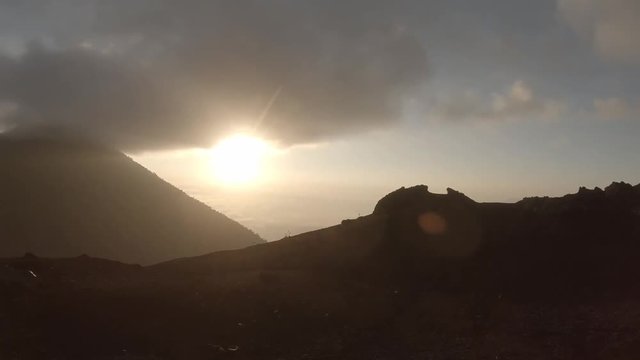 Sunrise at Pacaya volcano in Guatemala