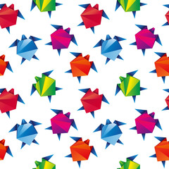 Żółwie origami. Bezszwowe tło wektor © Rzoog