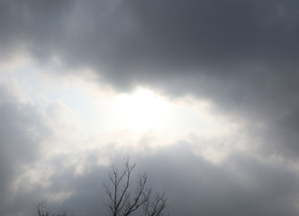 dramatic sky with clouds
