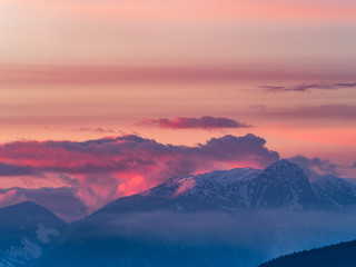 mt seymour provincial park at sunset