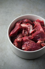 Raw meat for dog