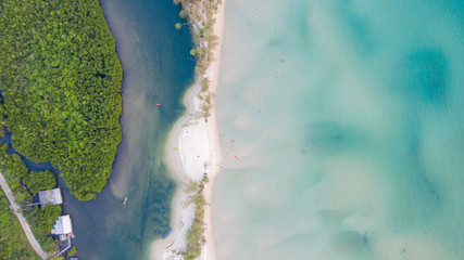 Aerial view of Beautiful  Koh kood or Ko Kut, Thailand.