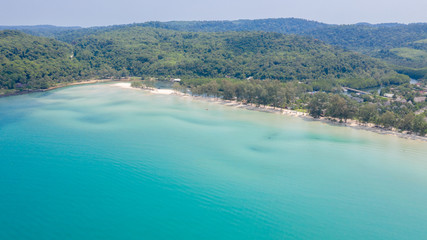 Aerial view of Beautiful  Koh kood or Ko Kut, Thailand.